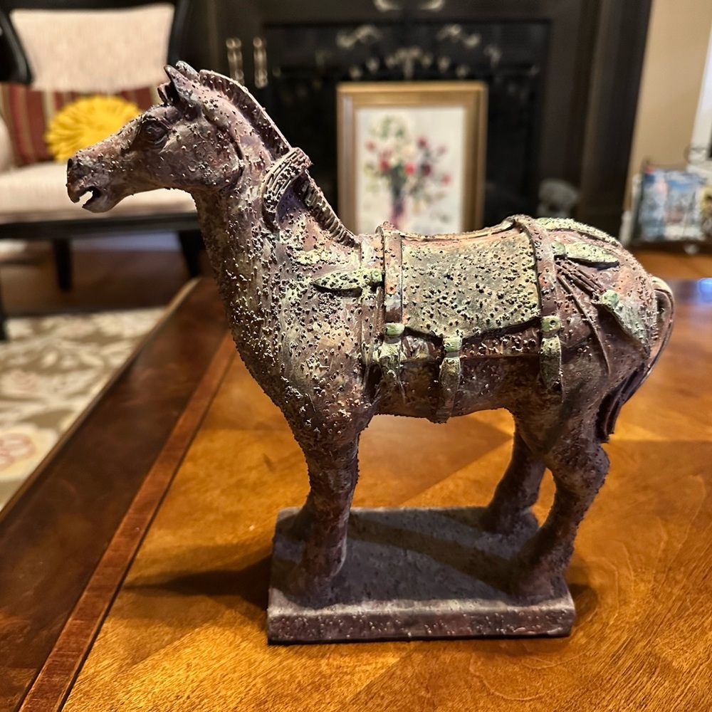 Sold -crossposted-Vintage Terracotta Tang Horse Figurine